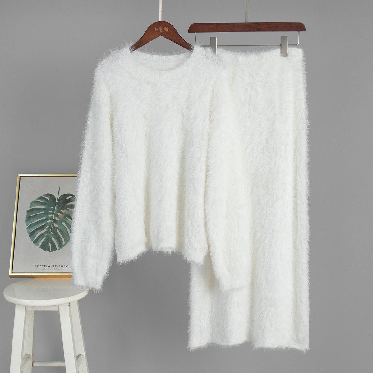Pullover Pullover Rock Herbst Winter Gestrickte Zweiteilige Sets Pullover Damen