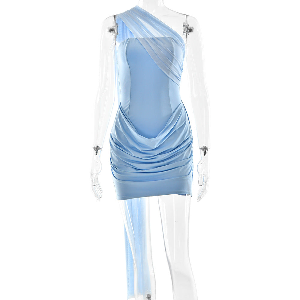 Robe plissée d'été à ruban, sexy, haut bustier, hanches