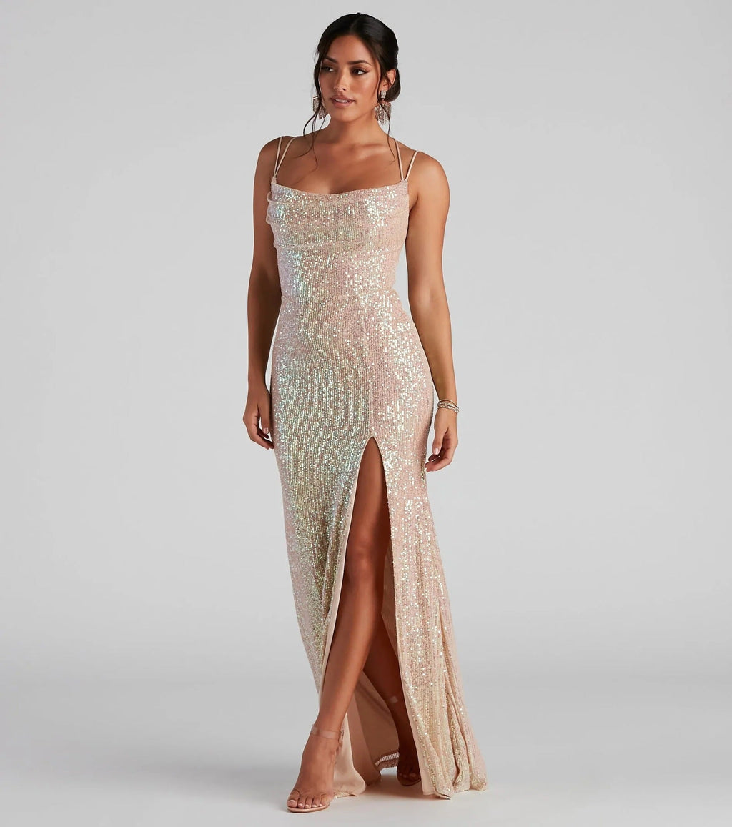 Sommer-Pailletten-Damen-Partykleid Club-Paillettenkleid Sexy Meerjungfrauenkleid