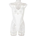 Combinaison sexy pour fille d'été, ornement en maille, coutures, bretelles, anneau de jambe, sous-vêtements