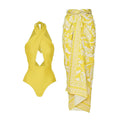 Maillot de bain bikini deux pièces pour femme, amincissant, en mousseline de soie