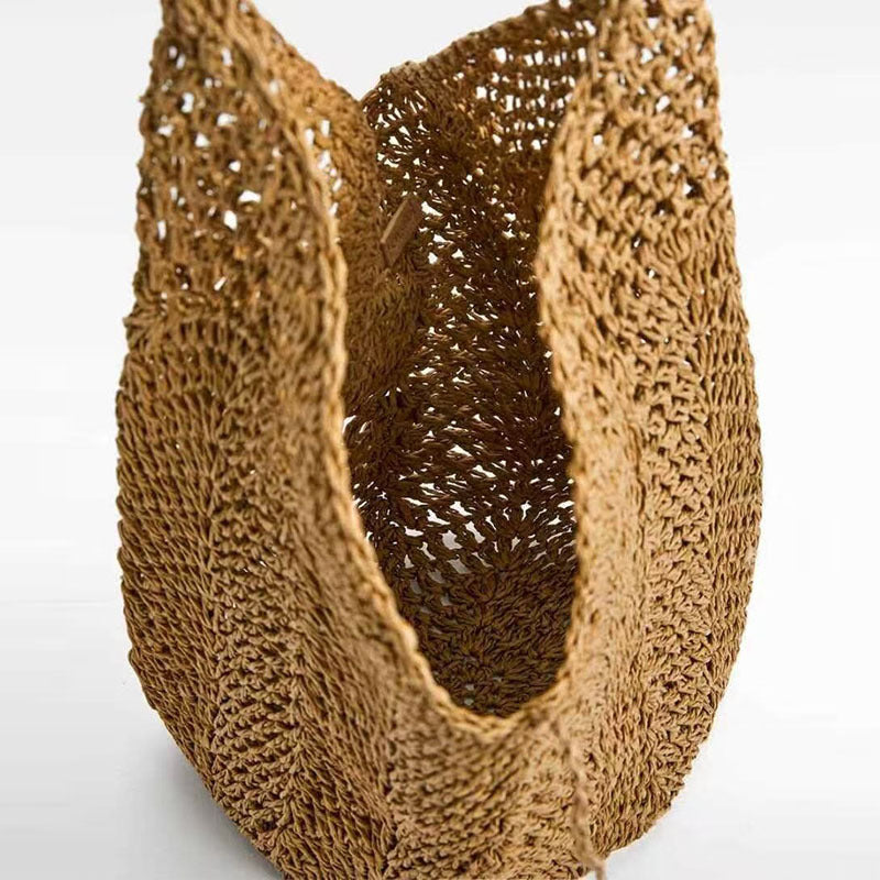 Sac à bandoulière en paille, design spécial, sac en paille portable, sac tressé, sac de plage, sac pour femme