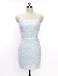 Sommer Sexy Kleid Einfarbiges Trägerkleid Sexy Pailletten Kurz