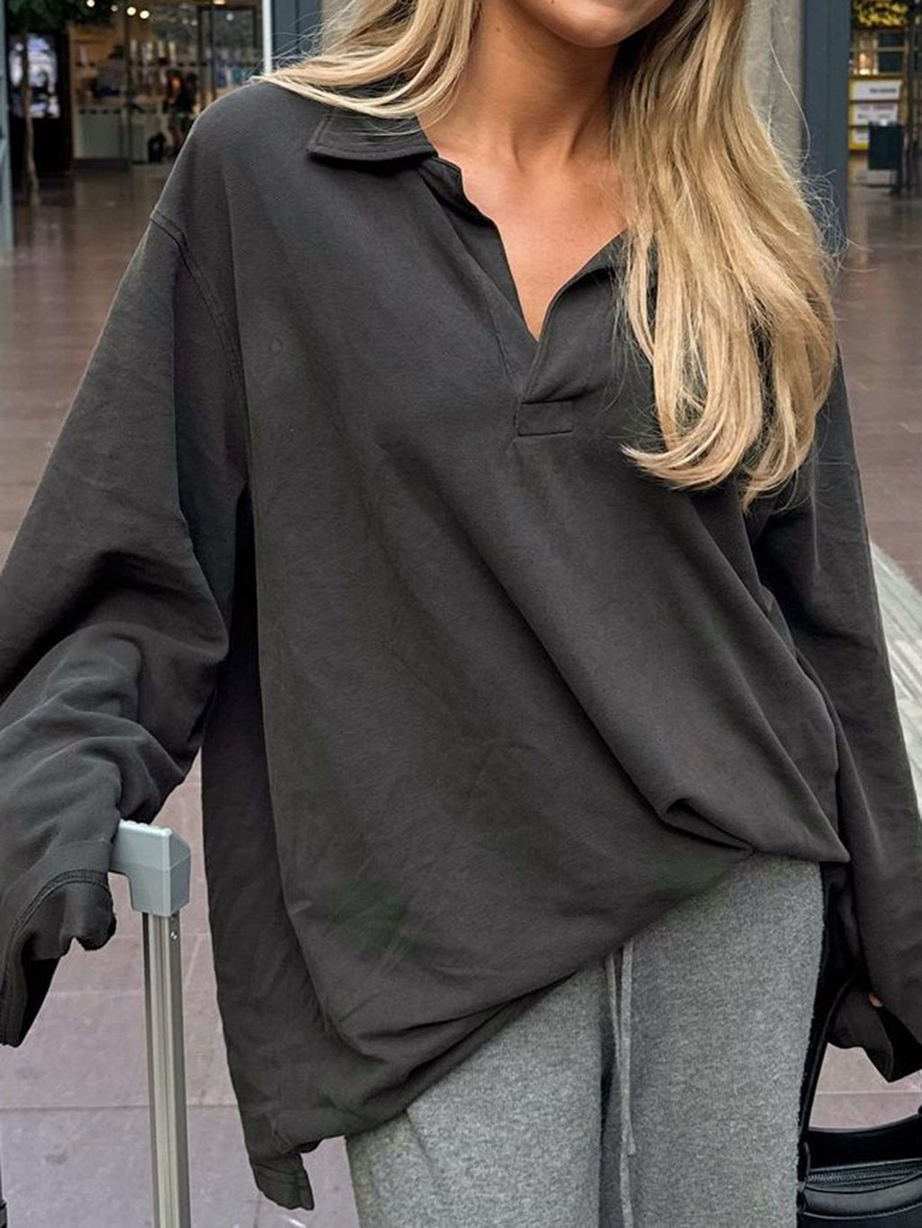 Damenbekleidung Herbst Winter Lässig Urlaub Locker Langärmelige Sweatshirts