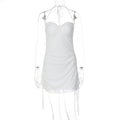 Robe fourreau moulante sexy à licou pour femme, collection printemps