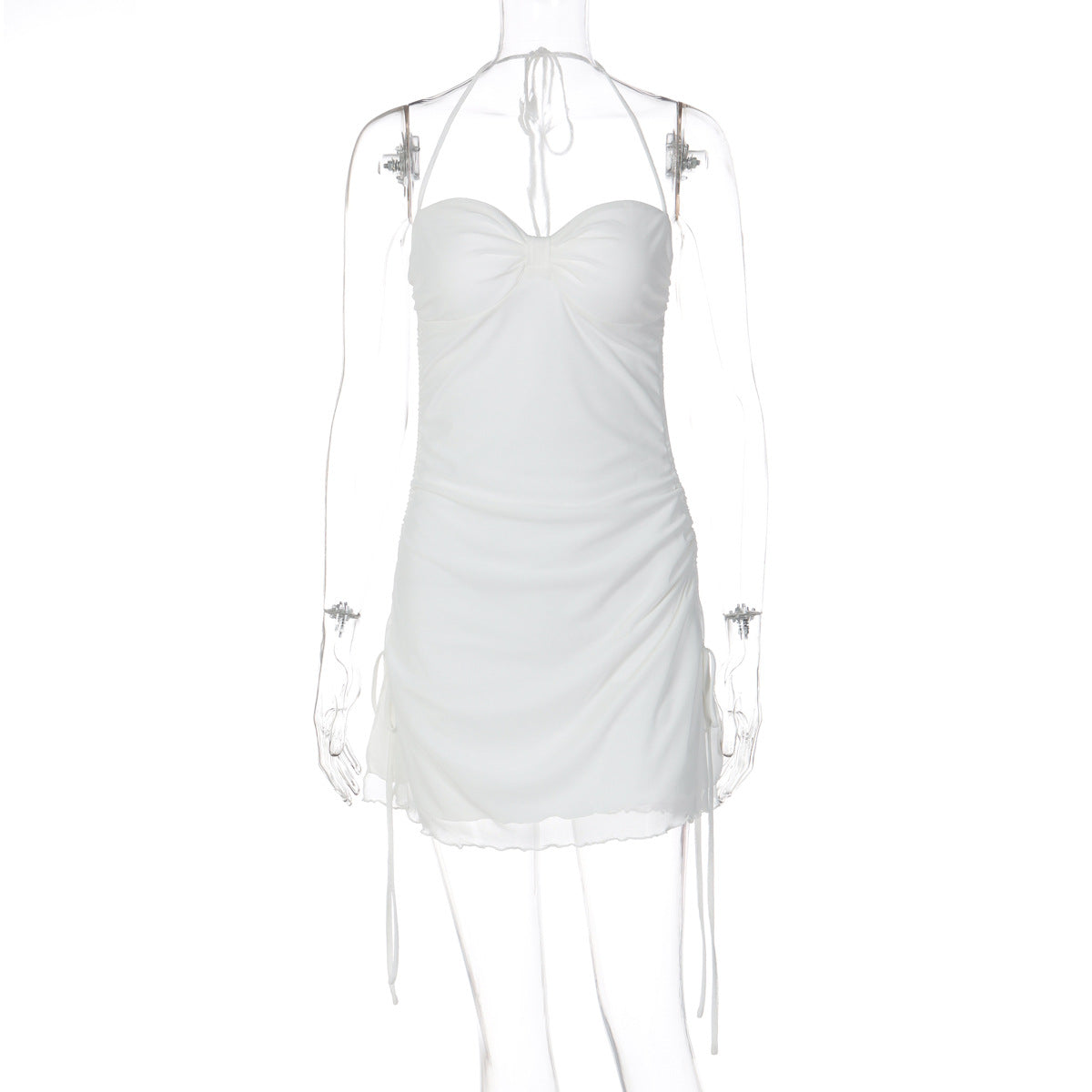 Robe fourreau moulante sexy à licou pour femme, collection printemps