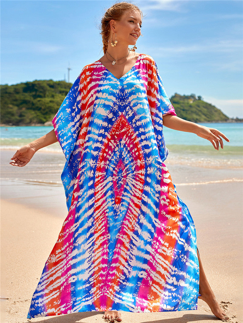 Nouveau positionnement Imprimé Plage Couverture Sexy Cardigan Robe De Plage Cache-maillot