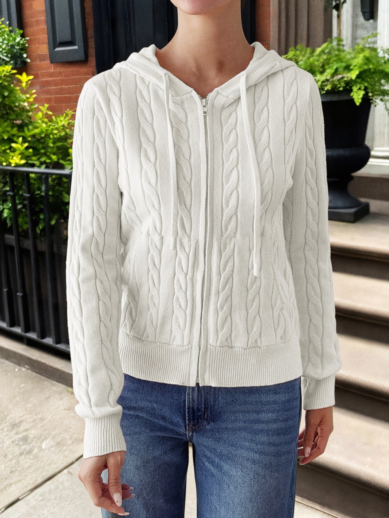 Pull décontracté en laine à manches longues pour femme - Vêtements automne-hiver