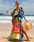 Nouveau positionnement Imprimé Plage Couverture Sexy Cardigan Robe De Plage Cache-maillot