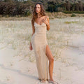 Robe de plage d'été pour femme couleur unie sexy tricotée ajourée bikini de plage maillot de bain chemisier protection solaire au crochet