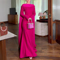 Damenbekleidung Frühling Sexy Etui-Schleifen-Abendkleid mit Schal