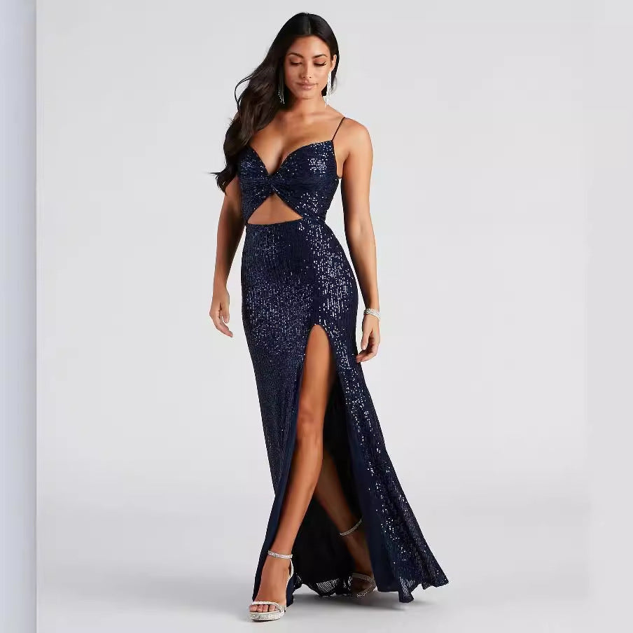 Robe élégante à sequins perlée pour femme pour les soirées cocktails et les clubs