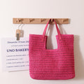 Sac bandoulière en paille simple grande capacité sac en paille portable sac tissé sac de plage vacances en bord de mer sac pour femmes