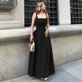Damenkleidung Sommer Sexy Rückenfrei Reißverschluss Schmale Passform Taille Spaghettiträger Kleid