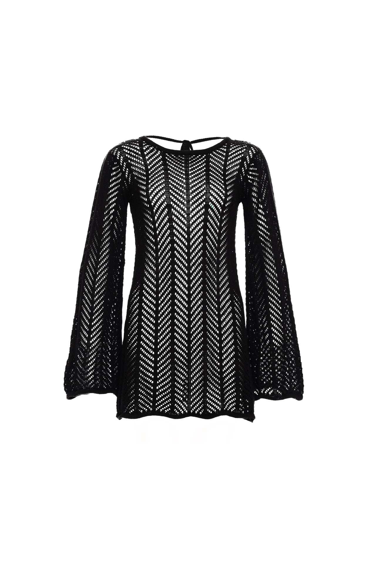 Sexy Cutout Strickkleid Sexy Rückenfreies Schnür-Fransen-Kleid Urlaub Strandkleid Bluse Damen