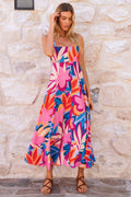 Damenbekleidung Sexy Sommerurlaub Geblümtes Trägerkleid Damen