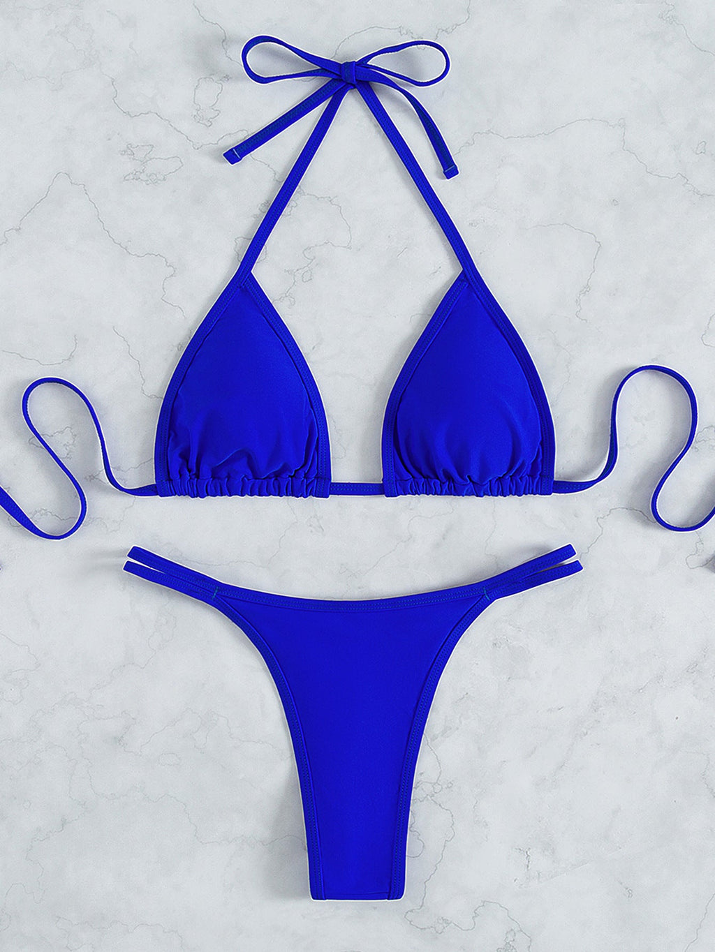 Kristall-Diamant-Lanyard-Halter Dreieckstasche Sexy Tanga Strand Bikini