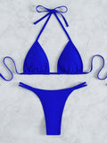 Kristall-Diamant-Lanyard-Halter Dreieckstasche Sexy Tanga Strand Bikini