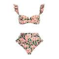 Ensemble trois pièces bikini sexy maillot de bain split femme robe en mousseline tenue de bain