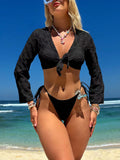 Besonderes Netz dreiteiliges Set Badeanzug Sexy Bikini