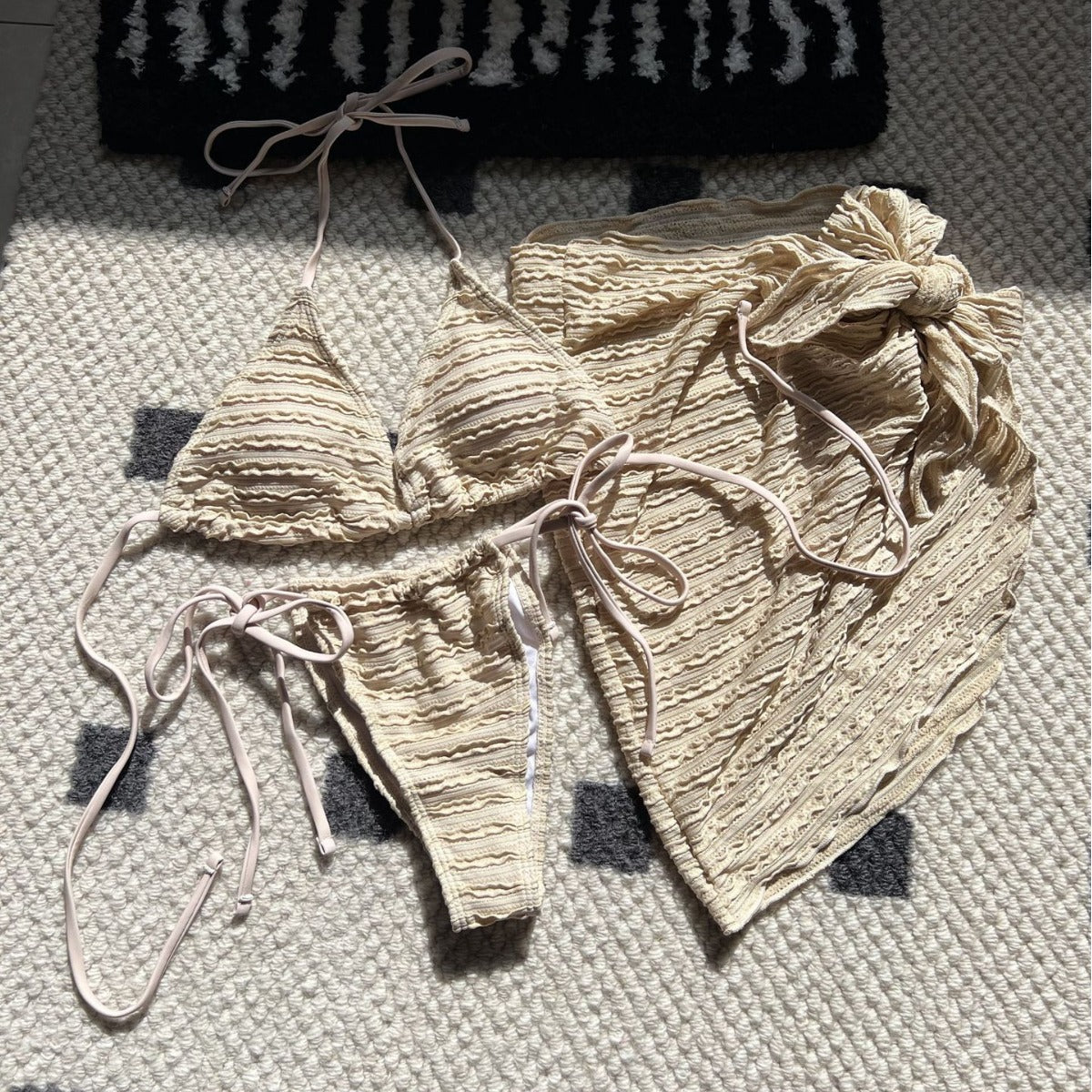 Badeanzug Set Bikini Dreiteiler Bikini
