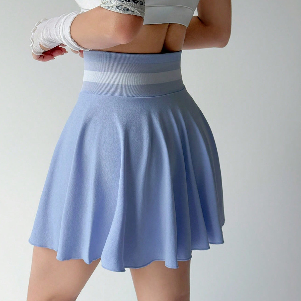 Tennisskirt, Sportrock, Badmintonskirt, Nahtlos gestrickt, Vierwege-Stretch, Slim Fit