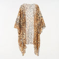 Sommer Damen Kleidung Leopardenmuster Fledermausärmel Hemd Mittellanger Cardigan Bluse