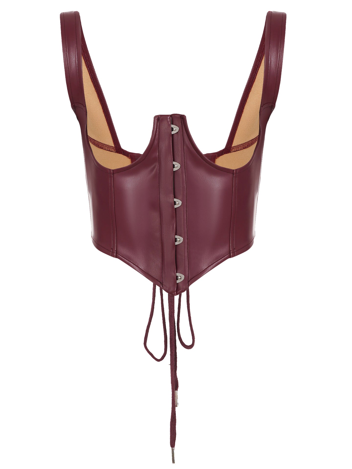 Sexy Leder BH-Träger Spitze Naht Puffärmel Stufenkleid Sommer Set
