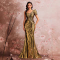 Robe de soirée élégante en forme de ligne de pêche, magnifique robe plissée pour cocktail ou soirée formelle, cadeau
