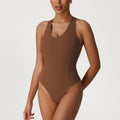 Kreuzrücken-Yoga-Jumpsuit Eng Anliegender Fitness-Einteiler-Westen-Korsett-Trikot