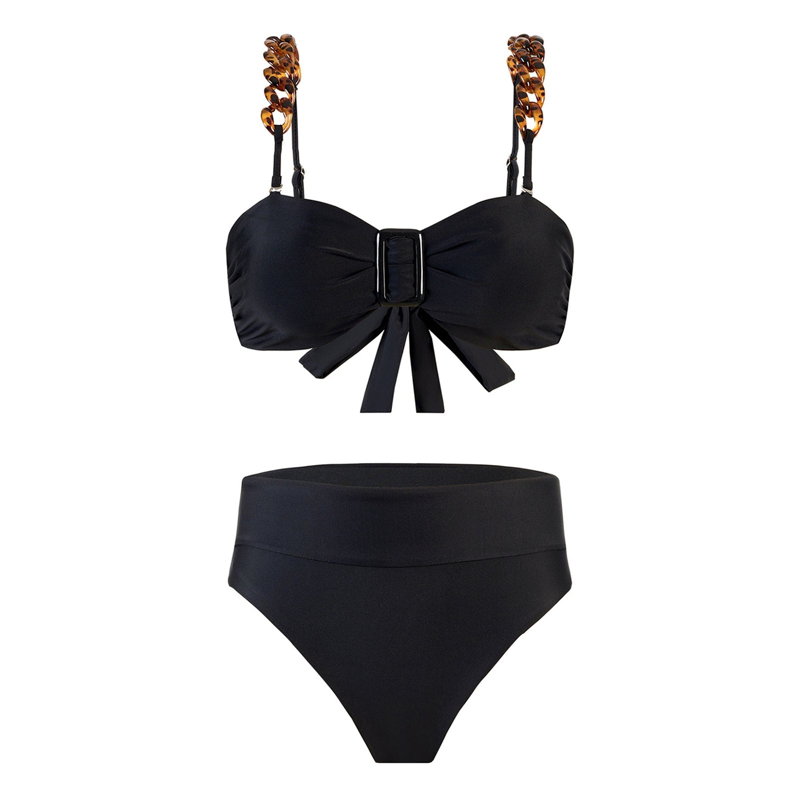 Maillot de bain bikini taille haute imprimé sexy pour femme