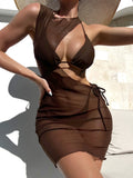 Sexy dreiteiliger Anzug geteilter Badeanzug Bikini Bikini