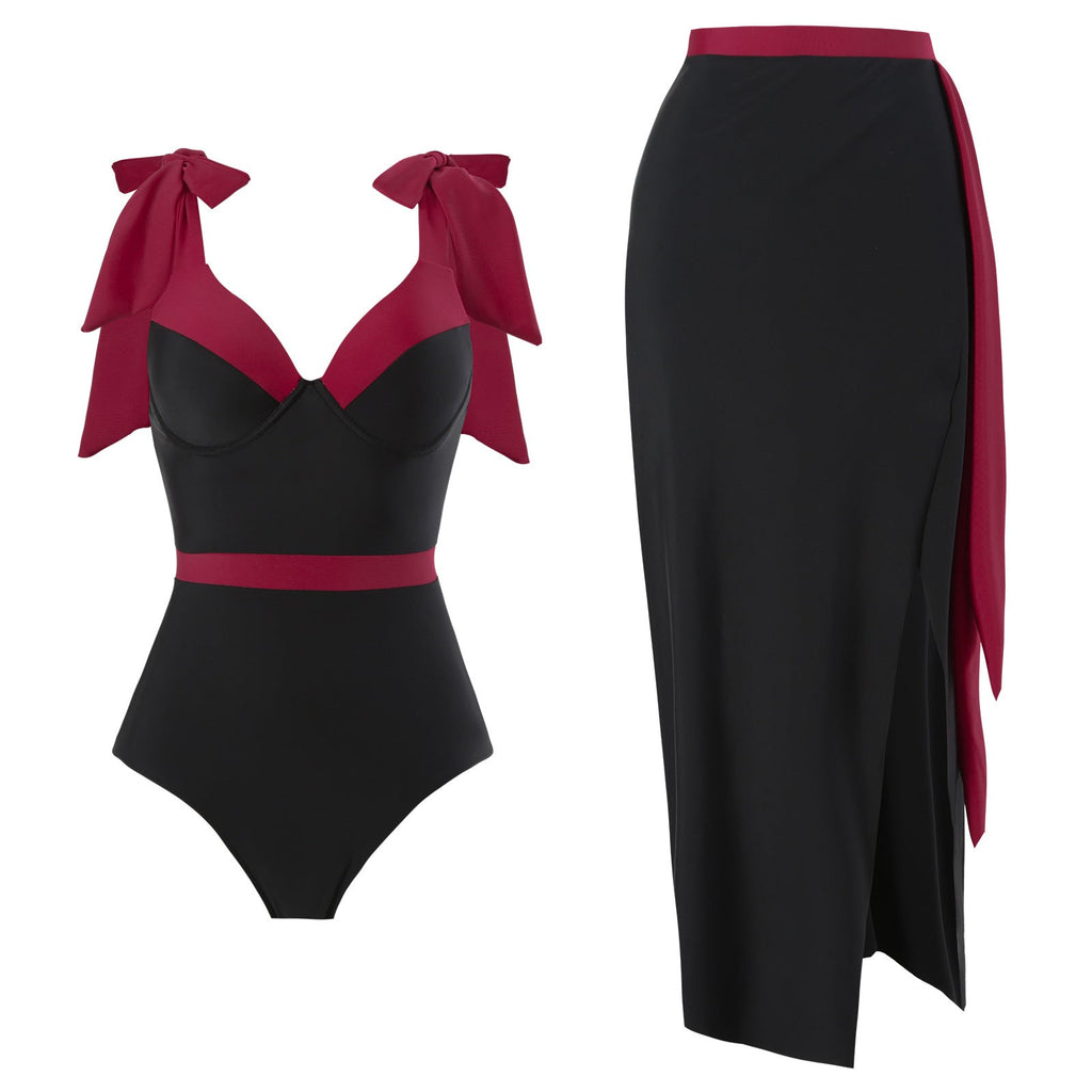 Maillot de bain une pièce uni pour femme, maillot de bain amincissant ventre plat, style européen, français, printemps