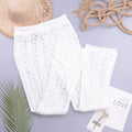 Pantalon large en crochet ajouré, idéal pour les vacances à la plage