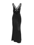 Robe Camisole Noire Élégante et Sexy en Dentelle pour Femme - Collection Printemps