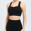 Gilet de yoga nude sable d'automne sensation seconde peau, dos nageur, séchage rapide, soutien-gorge de sport haute résistance, course à pied, fitness
