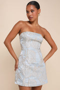 Robe florale courte taille haute, style pullover, bustier slim, assortie à tout