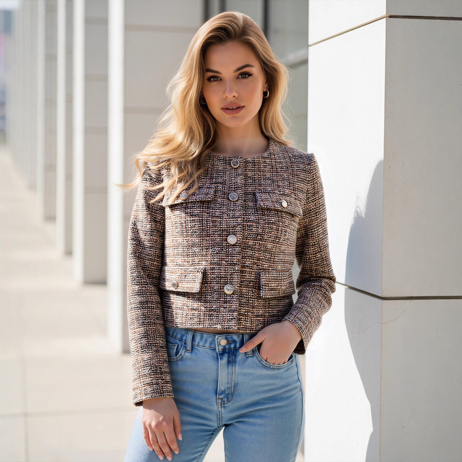 High End Chanel Coat Women Spring High Grade Socialite Short Temperamental Tweed Jacket