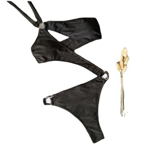 Neuer sexy einfarbiger, mehrfarbiger einteiliger Bikini-Badeanzug