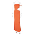 Sommer Damen Kleidung Sexy schulterfrei Hohl Cut-Out Cropped Enges Hüftkleid