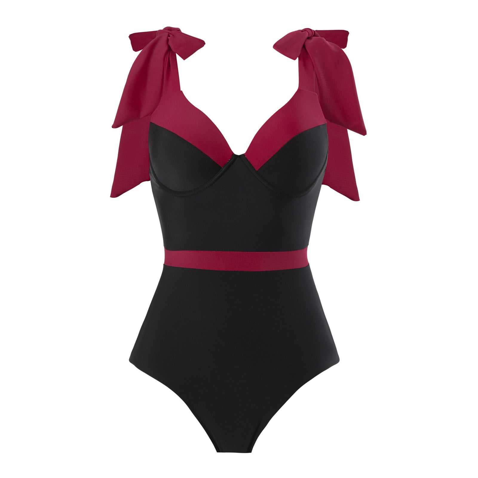 Maillot de bain une pièce uni pour femme, maillot de bain amincissant ventre plat, style européen, français, printemps