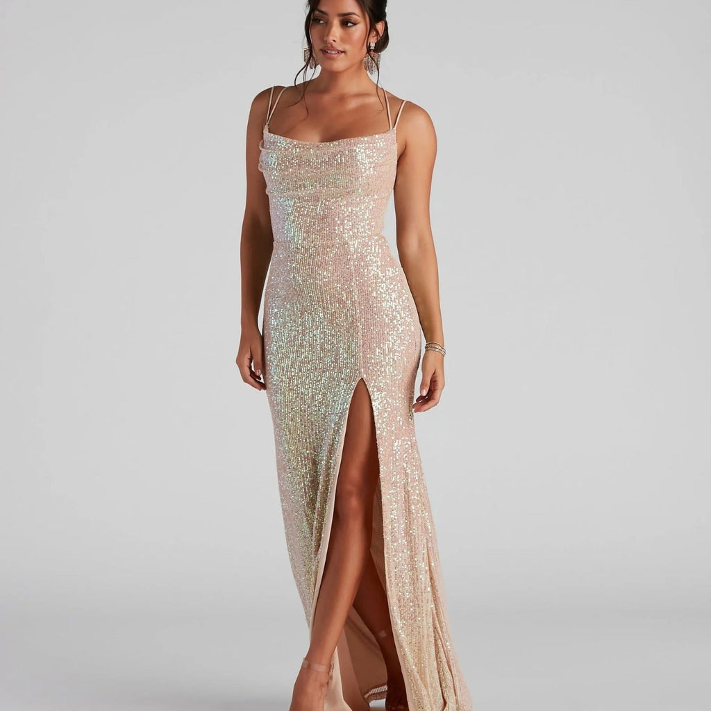 Sommer-Pailletten-Damen-Partykleid Club-Paillettenkleid Sexy Meerjungfrauenkleid