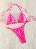 Bikini Triangel Schnürung Sexy Split Bikini Bademode Badeanzug Damen