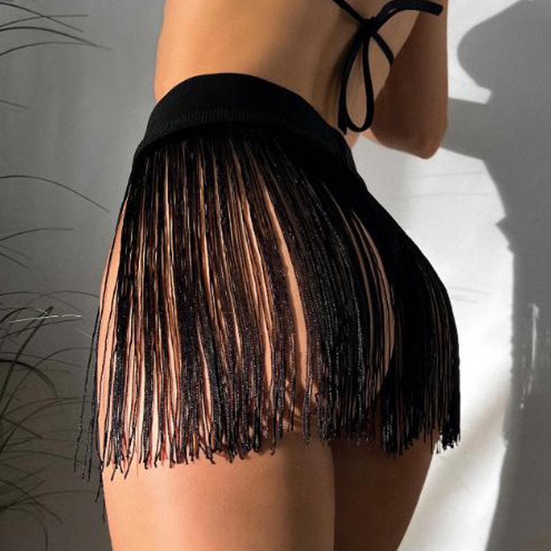 Plage Gland Mini Robe Courte Bikini Vacances Plage Maillot de Bain Demi-Jupe de Dessus Femme