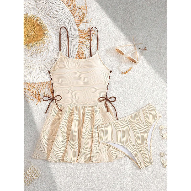 Maillot de bain deux pièces pour femme avec bretelles – Bikini de plage