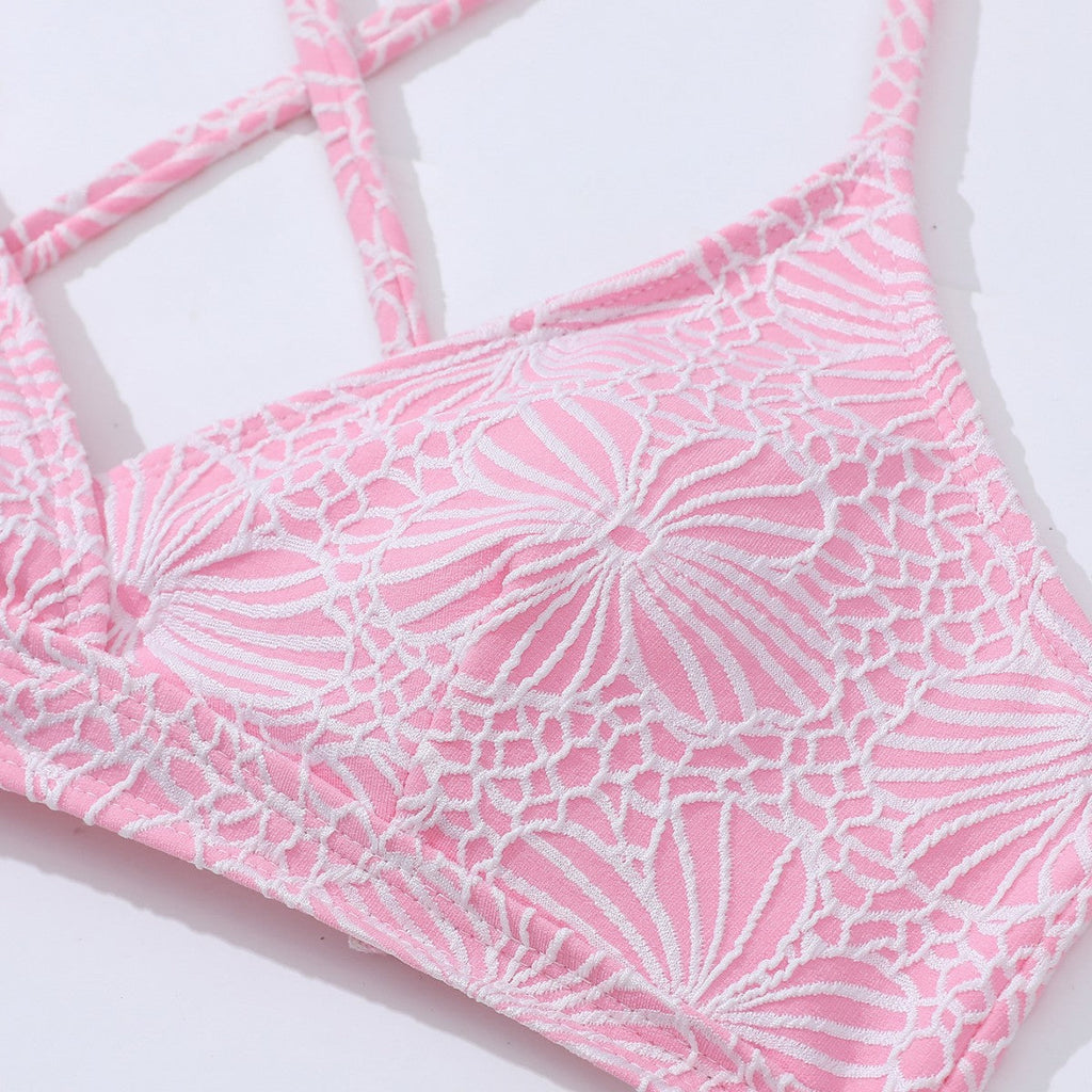 Damen Urlaub Schnürung Sexy Bikini Badeanzug