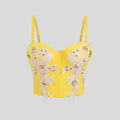 Corselet de luxe sexy à motifs floraux et design sophistiqué