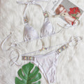 Maillot de bain fendu sexy en cristal et diamant pour femme