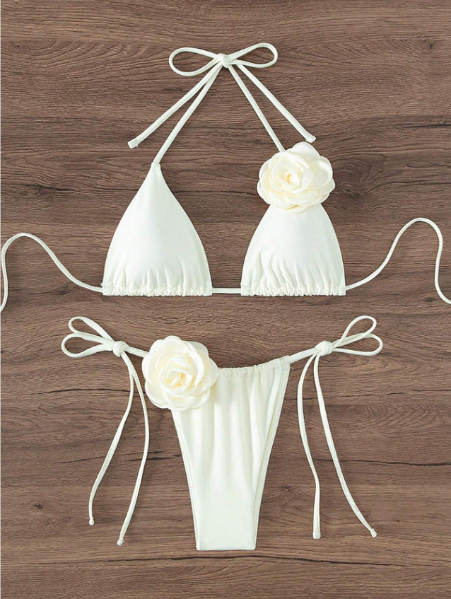 Dreidimensionale Blumen-Badeanzug Damen Bikini Anzug Sexy Bikini