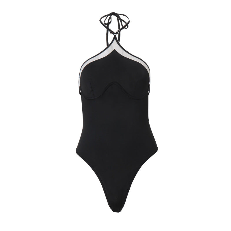 Herbst Sexy Street Girls Neckholder Rückenfrei Basic Bodysuit